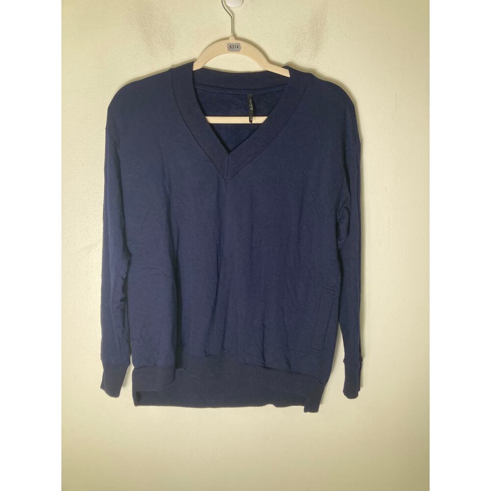 Capote Navy V Neck Pullover Sweter Sz XS